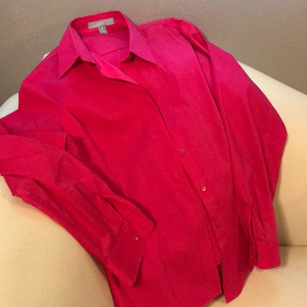 Fuchsia Foxcroft blouse size 14.